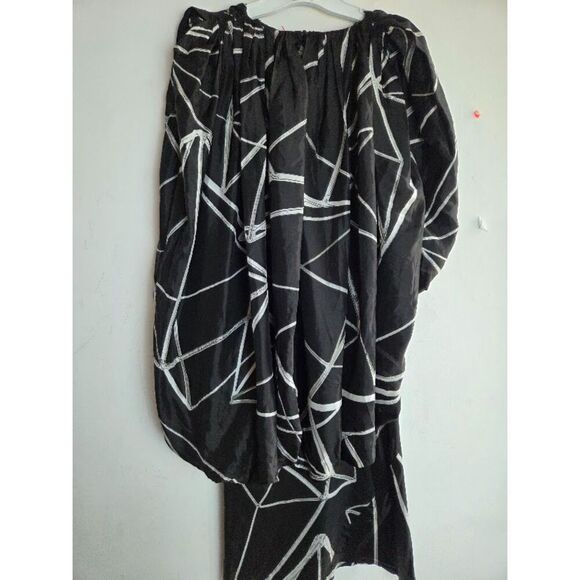 NWT Rick Ownens "The Bubble Dress" Black/White Geometric Print Cupro Dress sz 40 - Picture 12 of 14